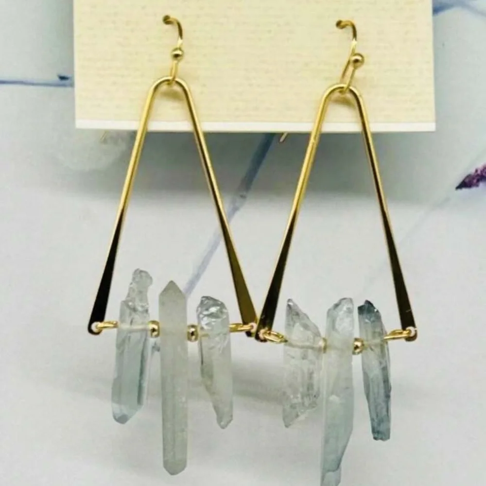💎 Crystal Drop Earrings 💎 - Picture 1 of 3